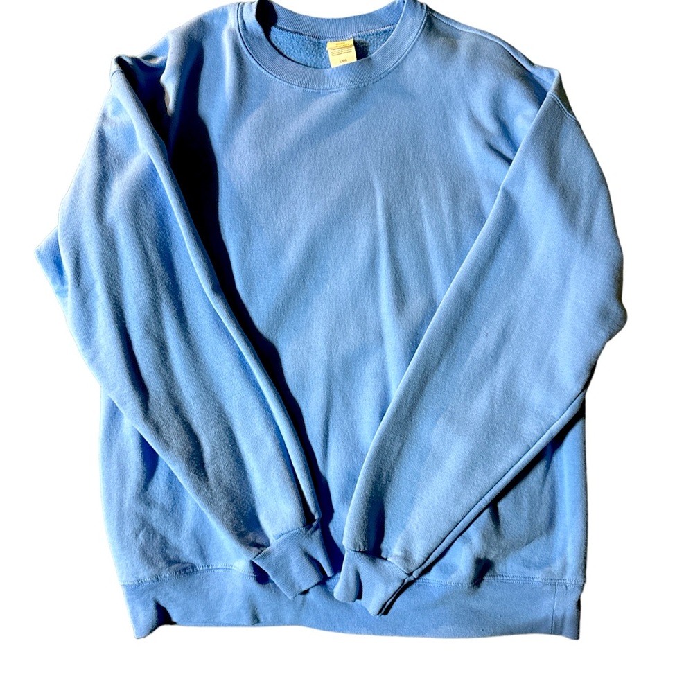 Men’s Large Blue Sweater / Sweatshirt , Hanes Ecosmart